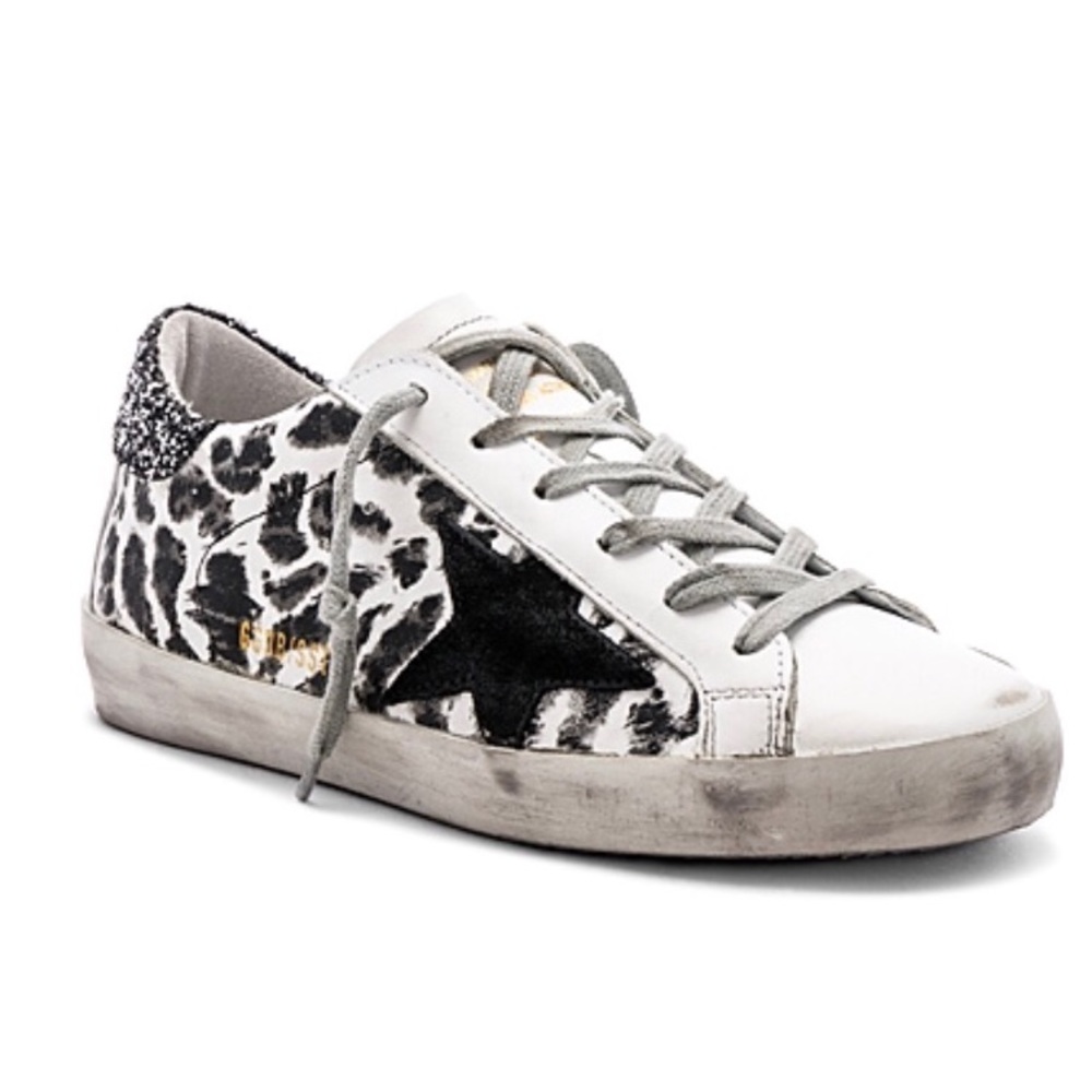 NIB GOLDEN GOOSE BLACK LEOPARD SUPERSTAR 39 $550 - Picture 7 of 8